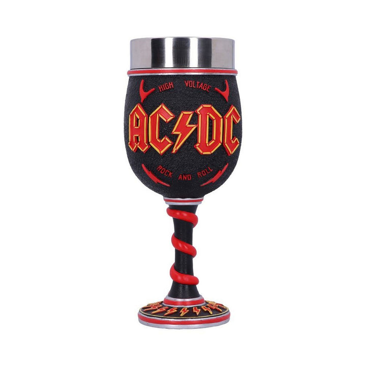 AC/DC High Voltage Rock and Roll Goblet Lighting Horns Wine Glass B5535T1