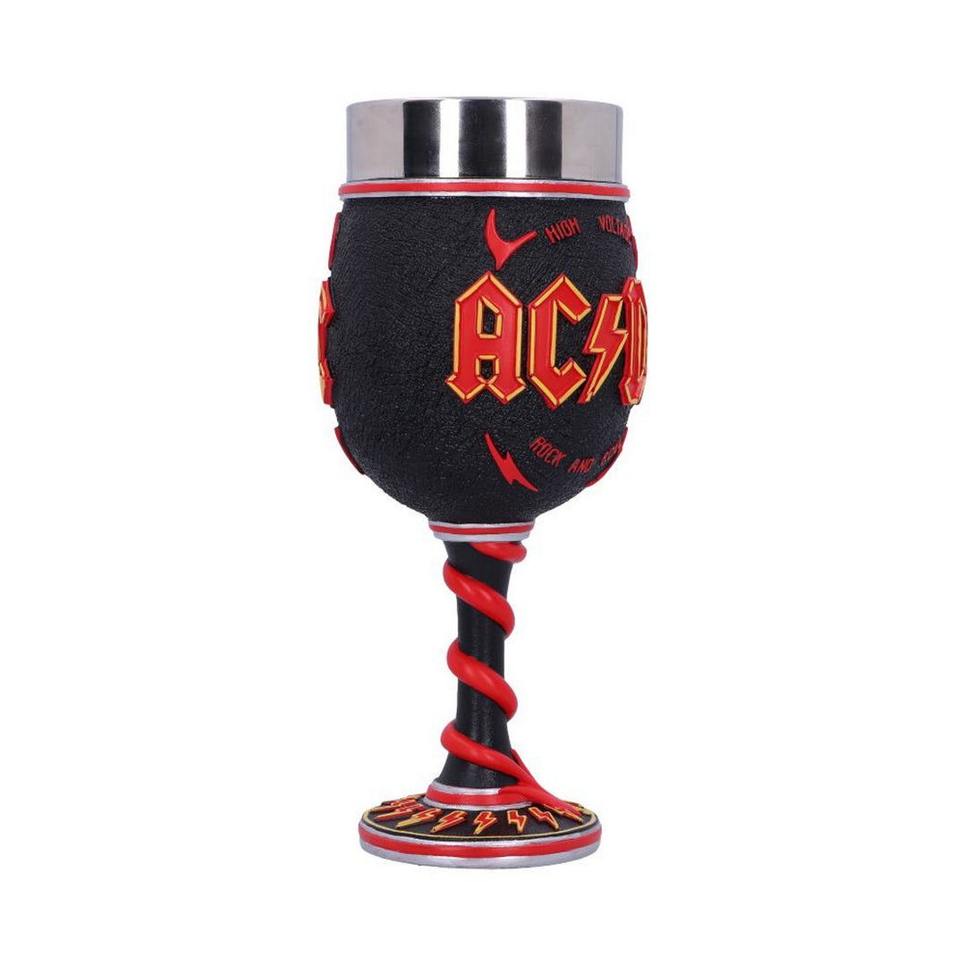 AC/DC High Voltage Rock and Roll Goblet Lighting Horns Wine Glass B5535T1