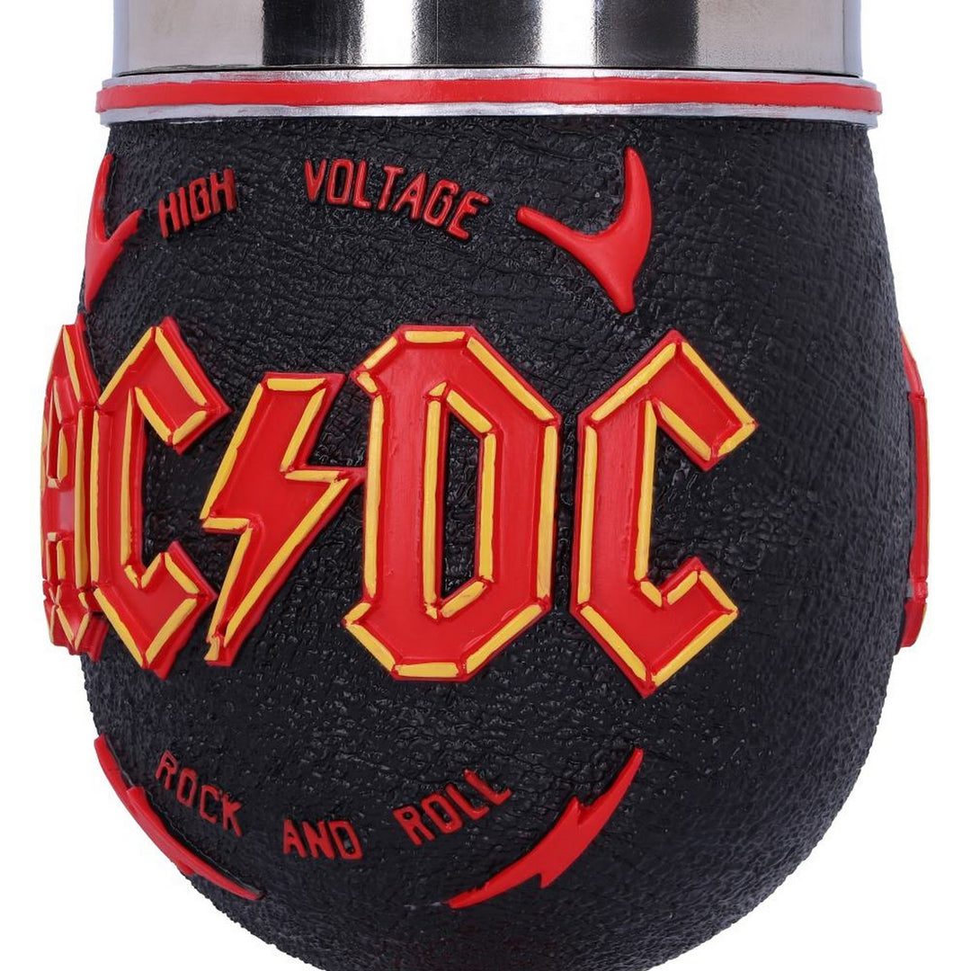 AC/DC High Voltage Rock and Roll Goblet Lighting Horns Wine Glass B5535T1