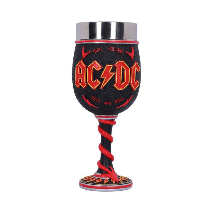 AC/DC High Voltage Rock and Roll Goblet Lighting Horns Wine Glass B5535T1