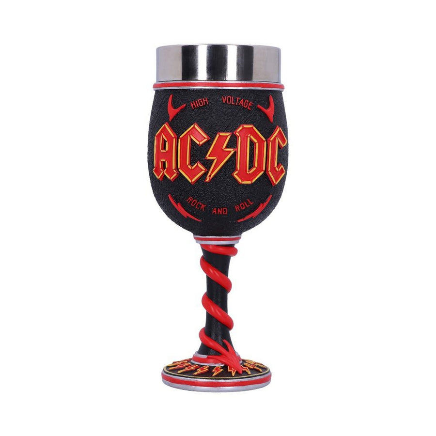 AC/DC High Voltage Rock and Roll Goblet Lighting Horns Wine Glass B5535T1