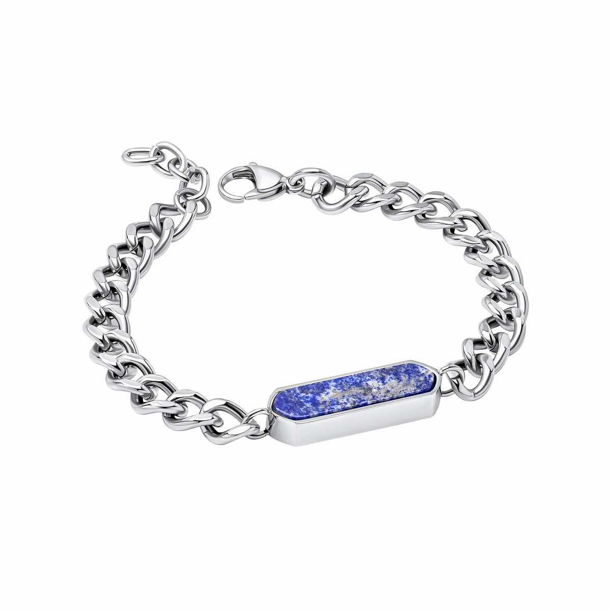 Stainless Steel Lapis Stone 19-21cm Bracelet B5561
