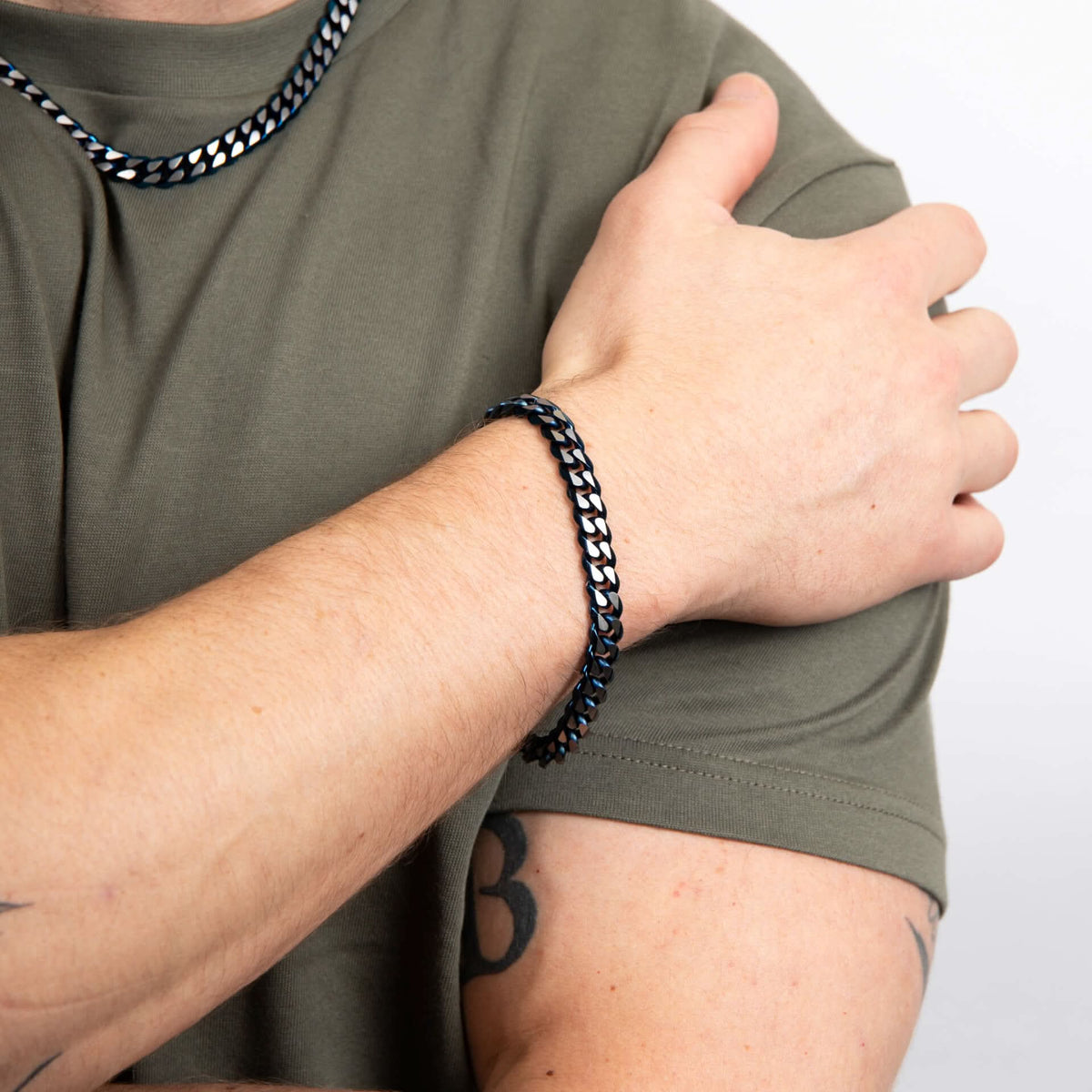 Stainless Steel Blue 21.5cm Bracelet B5568L