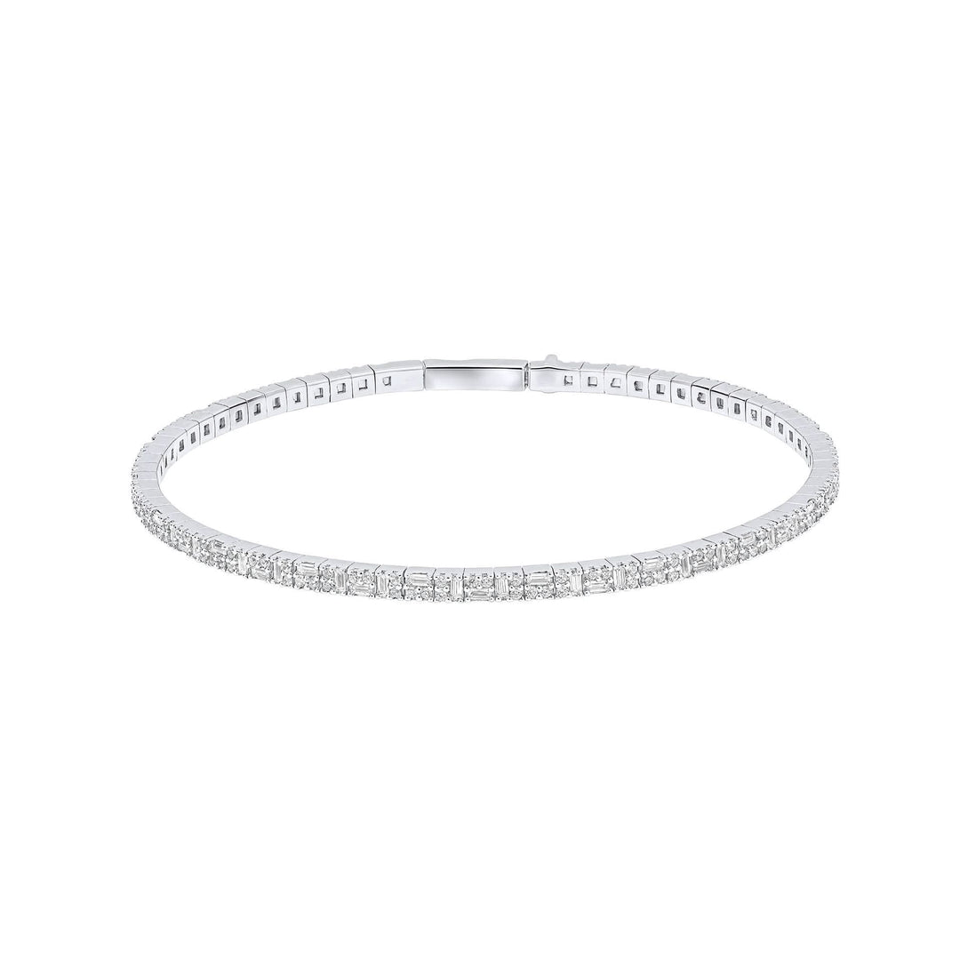 Diamonfire Multi Stone Cubic Zirconia Flexi Bangle B5578