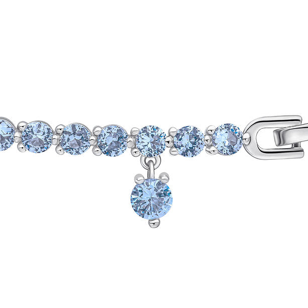 Diamonfire Clear Grey Blue Cubic Zirconia Elegant Oval Cut Bracelet B5612