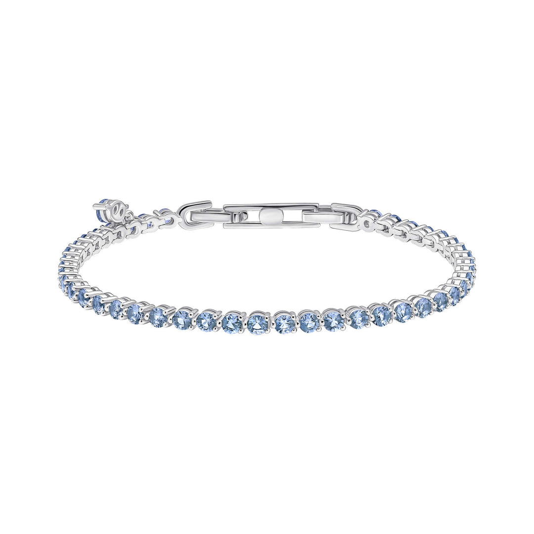 Diamonfire Clear Grey Blue Cubic Zirconia Elegant Oval Cut Bracelet B5612