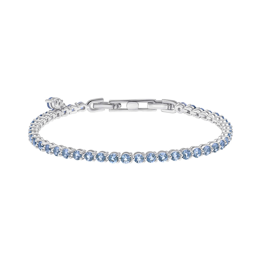 Diamonfire Clear Grey Blue Cubic Zirconia Elegant Oval Cut Bracelet B5612