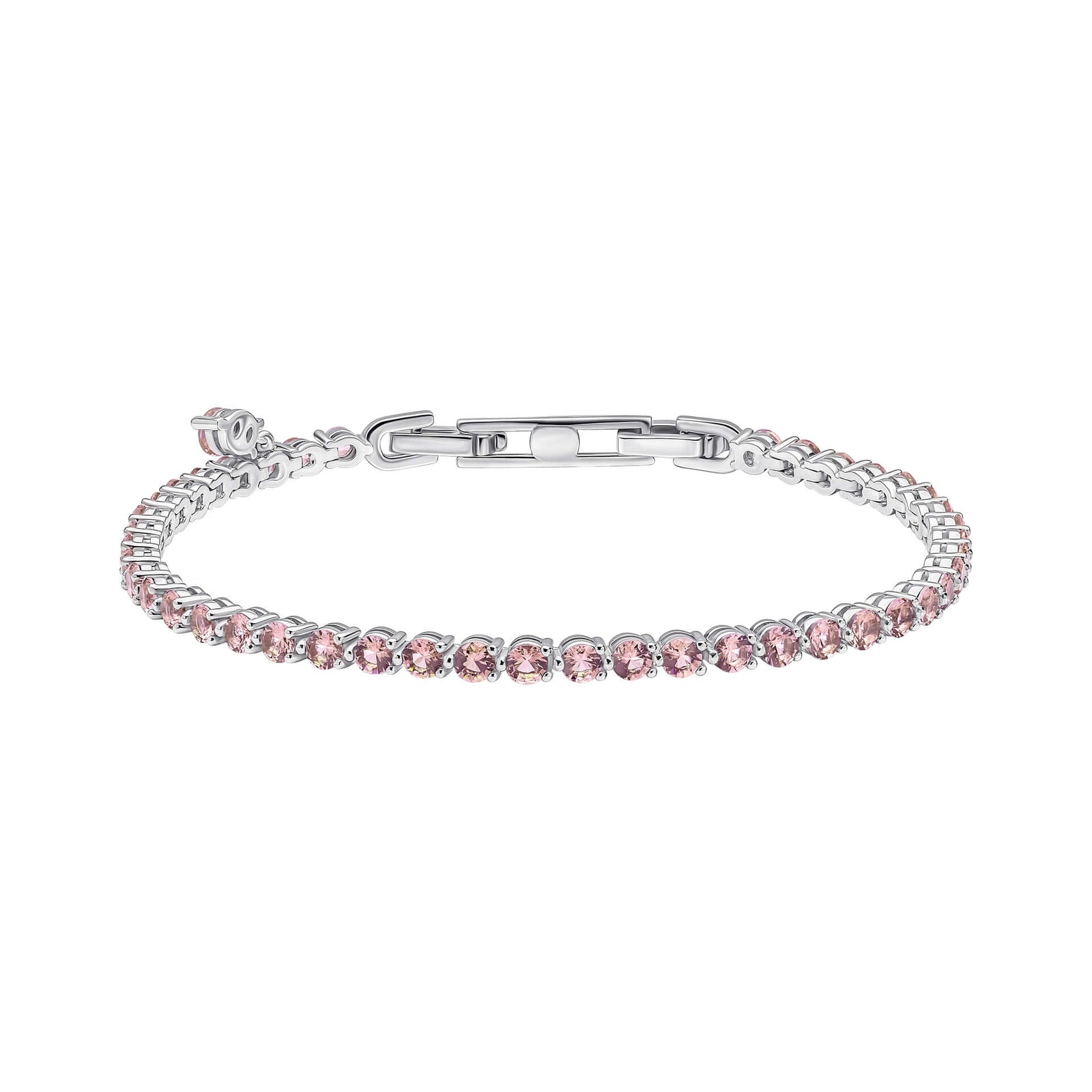 Diamonfire Clear Pink Morganite Cubic Zirconia Classic Brilliant Cut Bracelet B5613