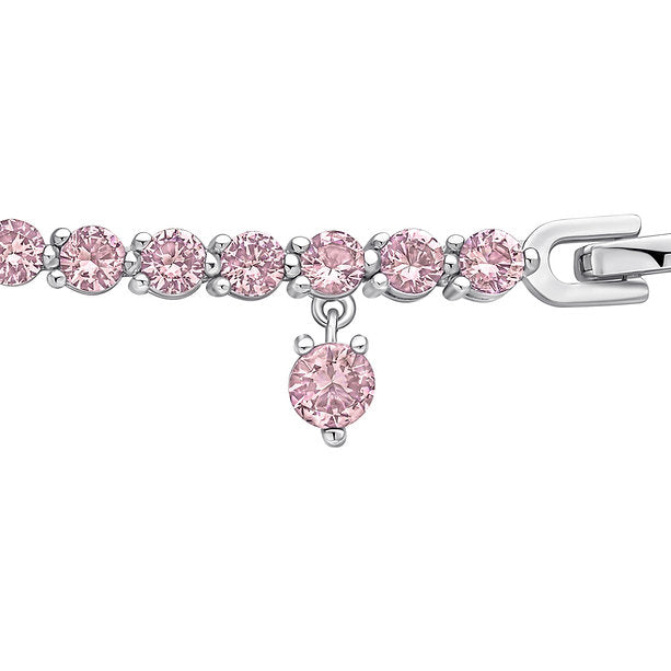 Diamonfire Clear Pink Morganite Cubic Zirconia Classic Brilliant Cut Bracelet B5613