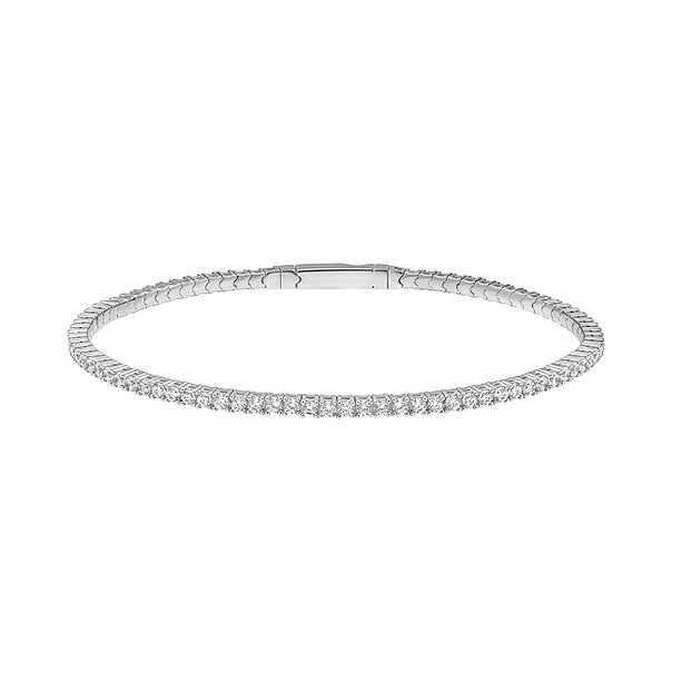 Diamonfire Clear Cubic Zirconia Classic Brilliant Cut Bangle B5614
