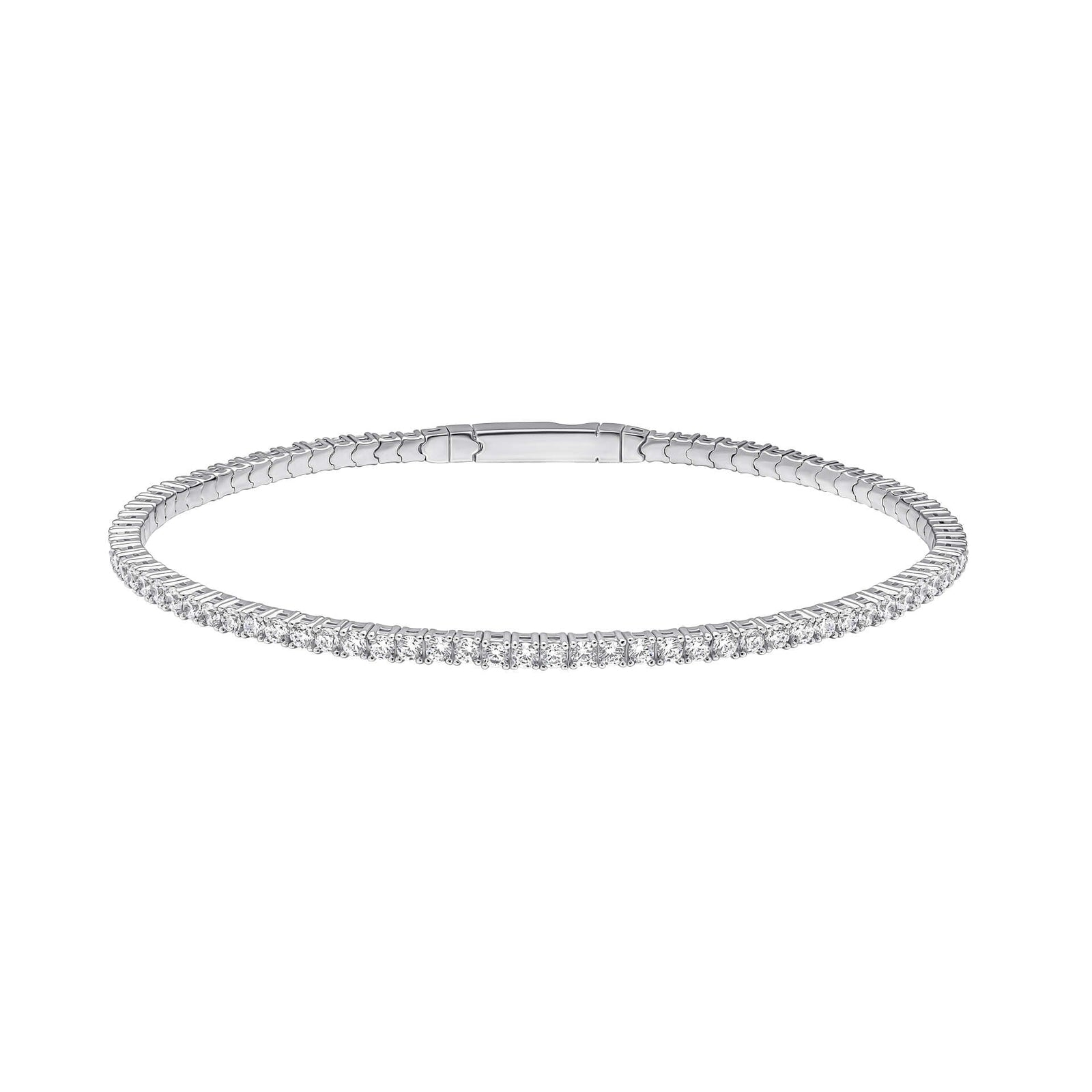 Diamonfire Clear Cubic Zirconia Classic Brilliant Cut Bangle B5614