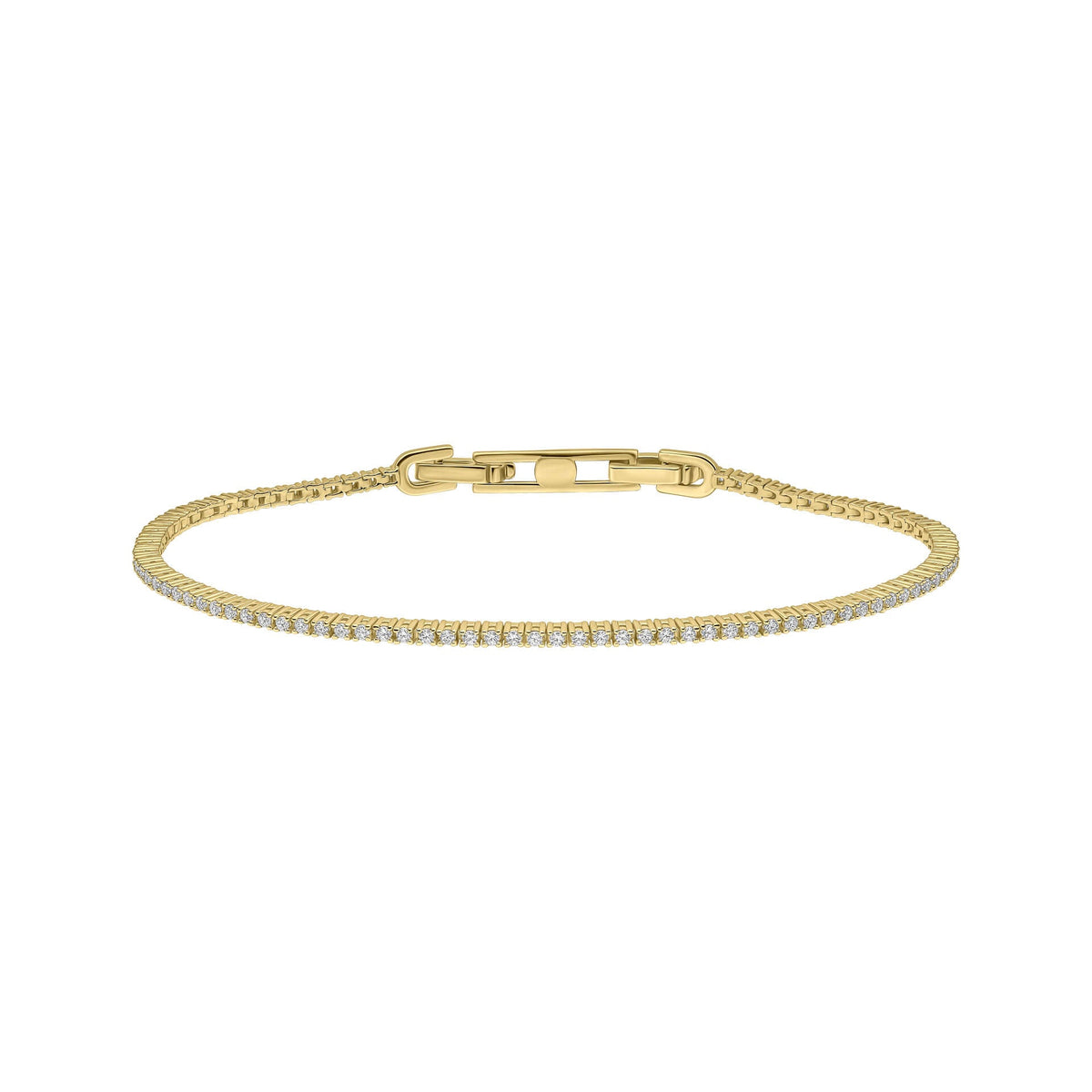 Diamonfire Gold Clear Cubic Zirconia Elegant Oval Cut Bracelet B5615