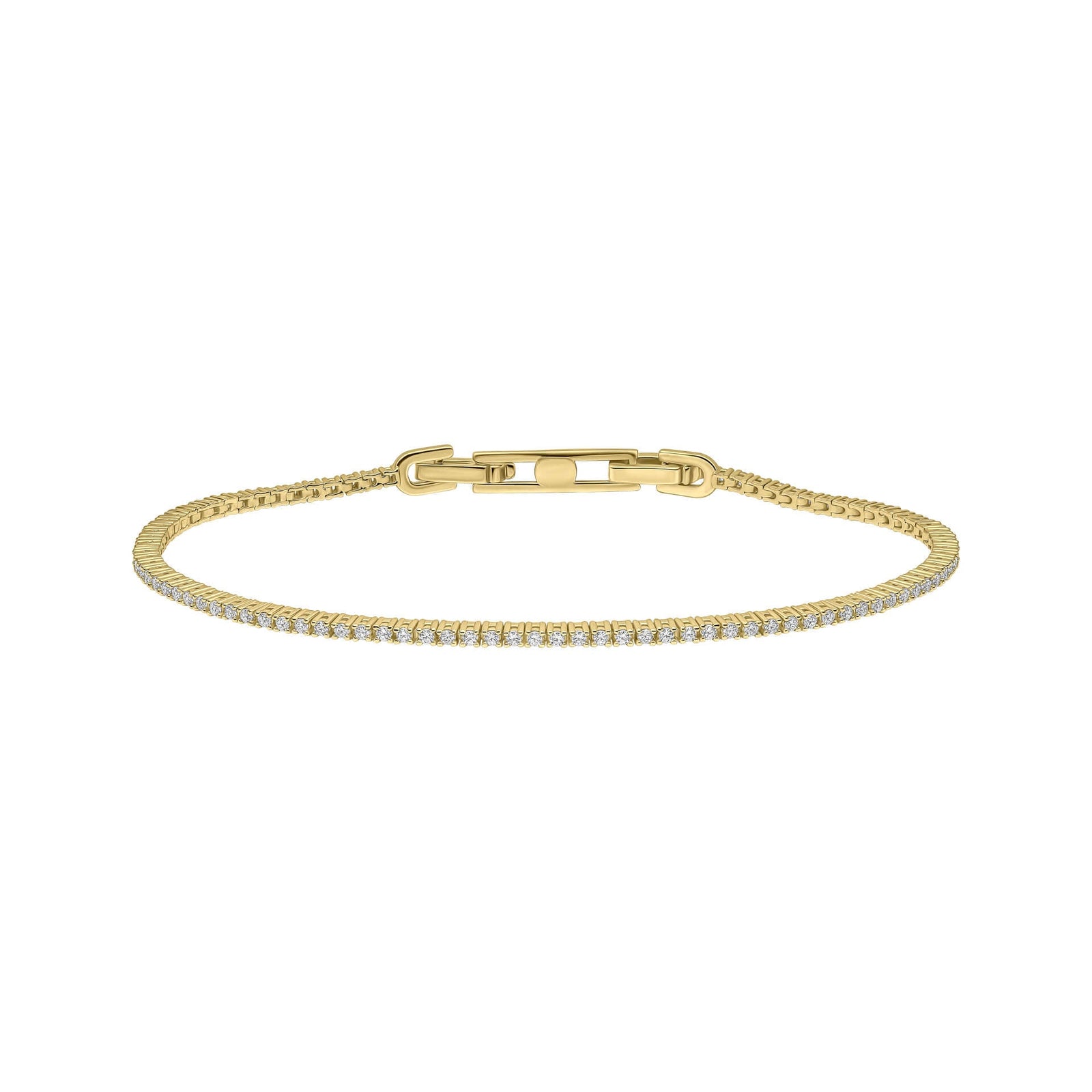 Diamonfire Gold Clear Cubic Zirconia Elegant Oval Cut Bracelet B5615