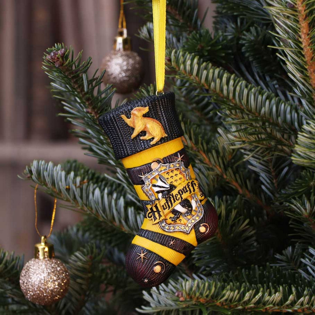 Officially Licensed Harry Potter Hufflepuff Stocking Hanging Festive Ornament B5619T1