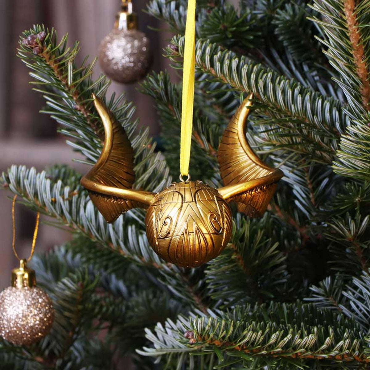 Officially Licensed Harry Potter Golden Snitch Quidditch Hanging Ornament B5623T1