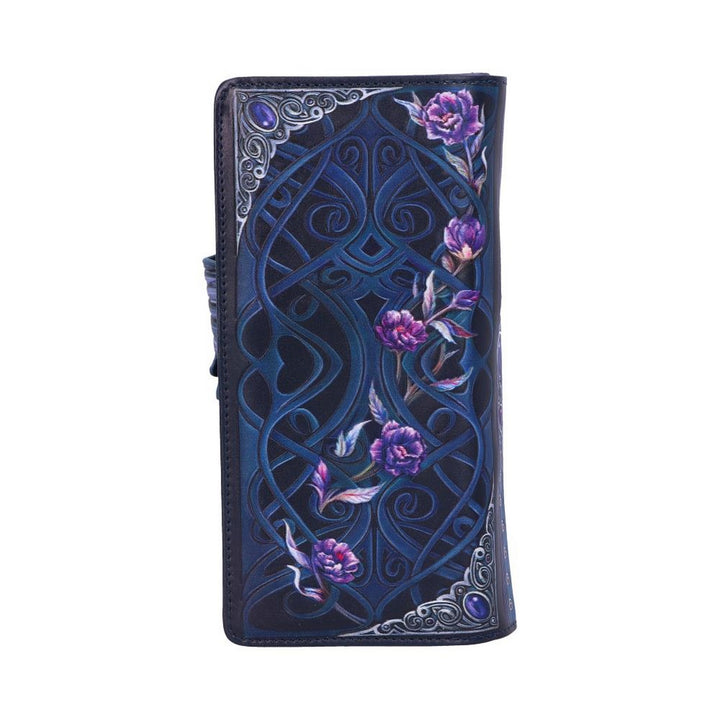 Ravens Flight Black Wing Floral Embossed Purse Wallet B5629T1