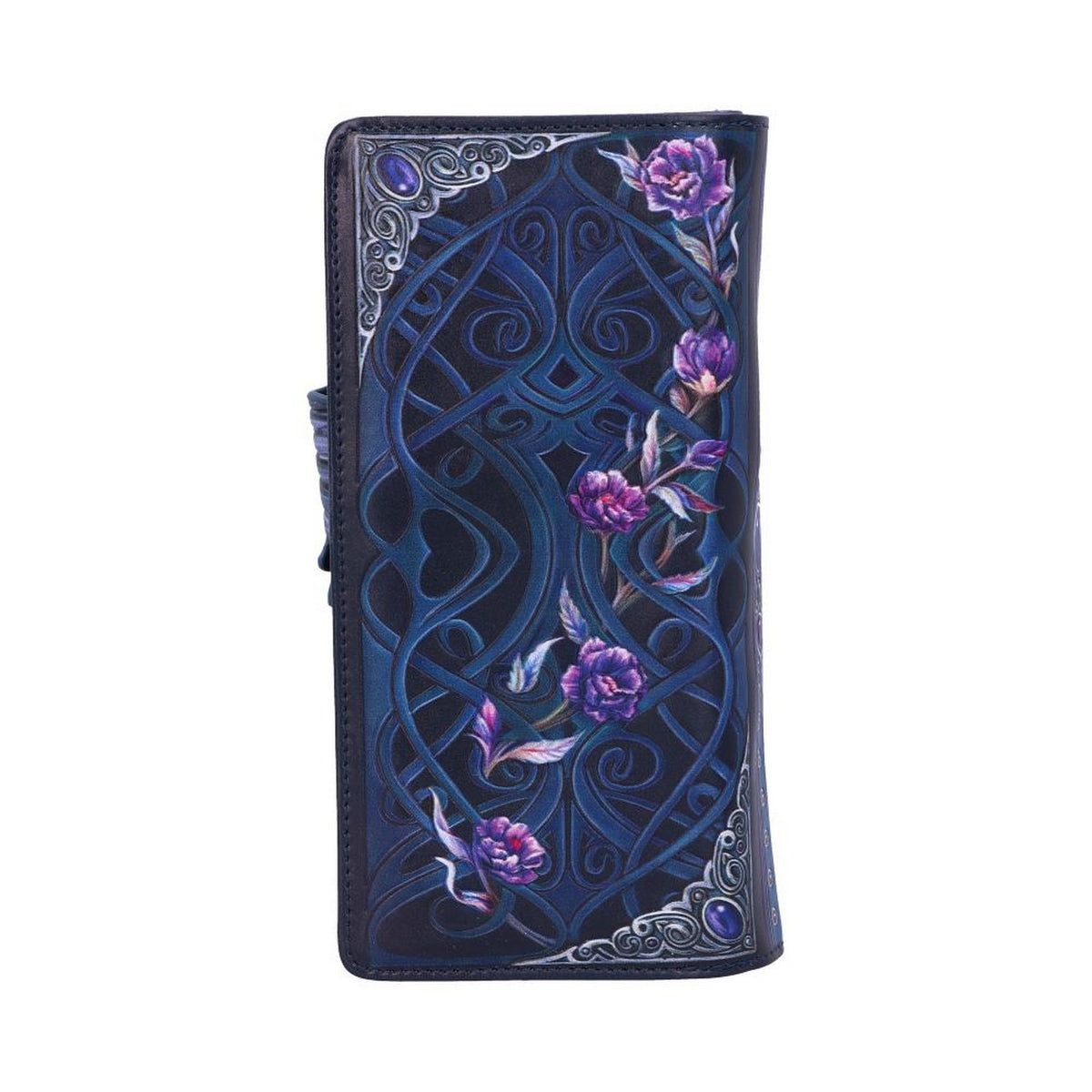 Ravens Flight Black Wing Floral Embossed Purse Wallet B5629T1