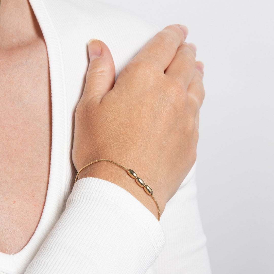 Beginnings Sterling Silver Gold Bracelet B5661