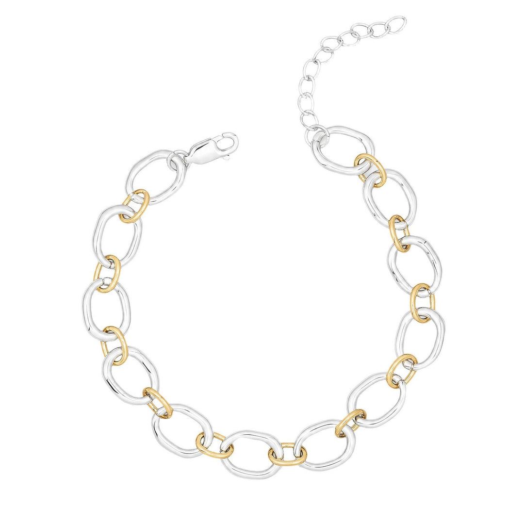 Beginnings Sterling Silver Gold Silver Bracelet B5662