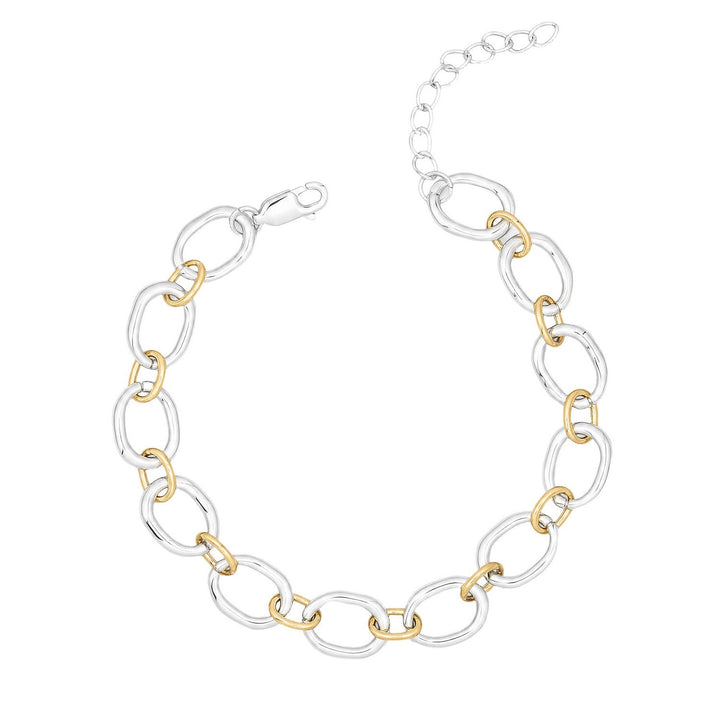 Beginnings Sterling Silver Gold Silver Bracelet B5662