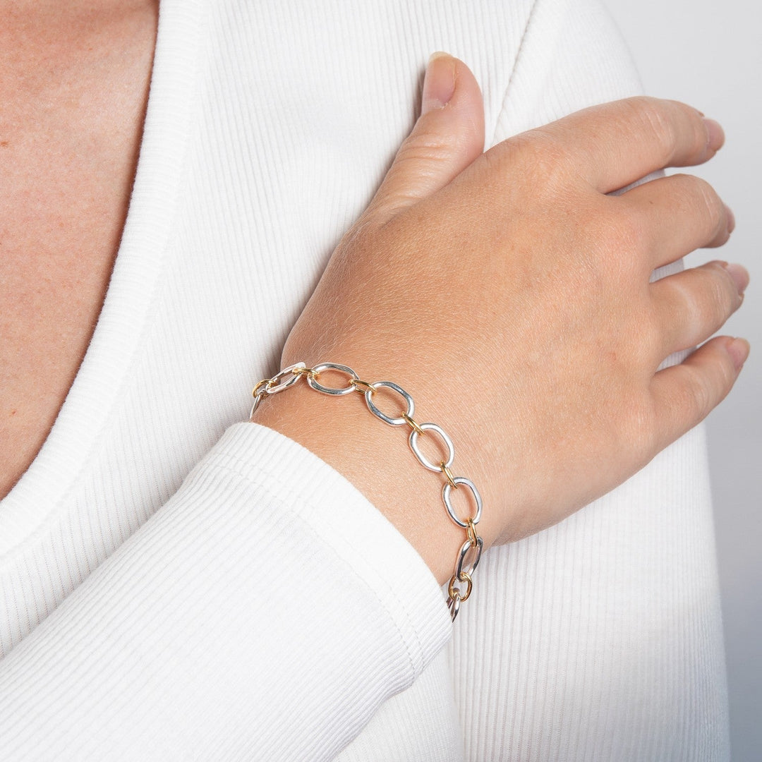 Beginnings Sterling Silver Gold Silver Bracelet B5662