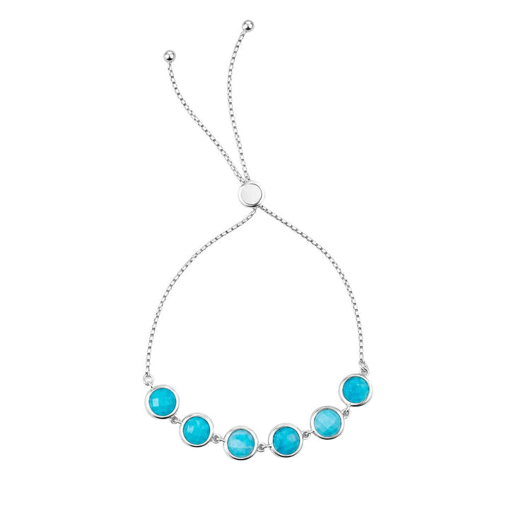 Beginnings Sterling Silver Blue Magnesite Bracelet B5663T