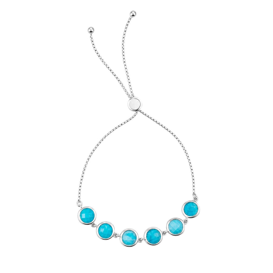 Beginnings Sterling Silver Blue Magnesite Bracelet B5663T