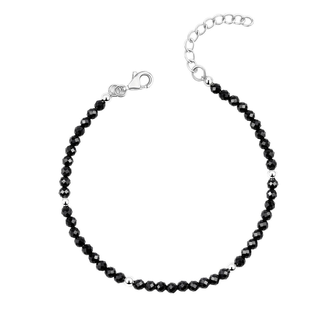 Beginnings Sterling Silver Black Spinel Bracelet B5668B