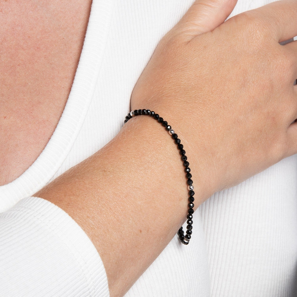 Beginnings Sterling Silver Black Spinel Bracelet B5668B