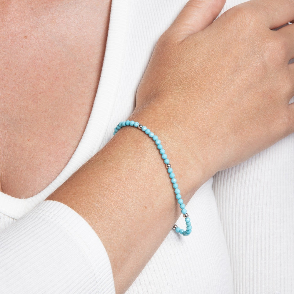 Beginnings Sterling Silver Blue Magnesite Bracelet B5669T