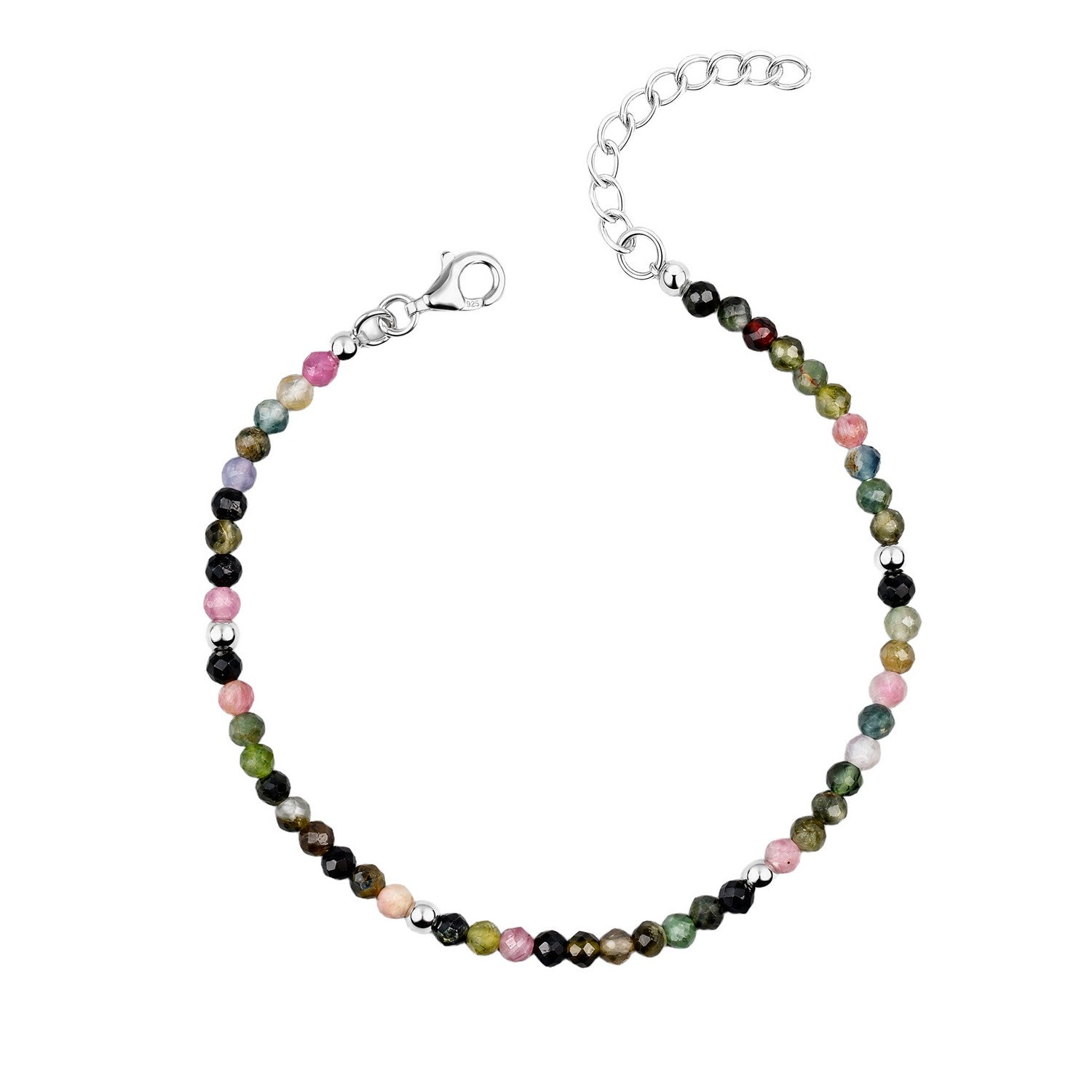 Beginnings Sterling Silver Multi Tourmaline Bracelet B5670