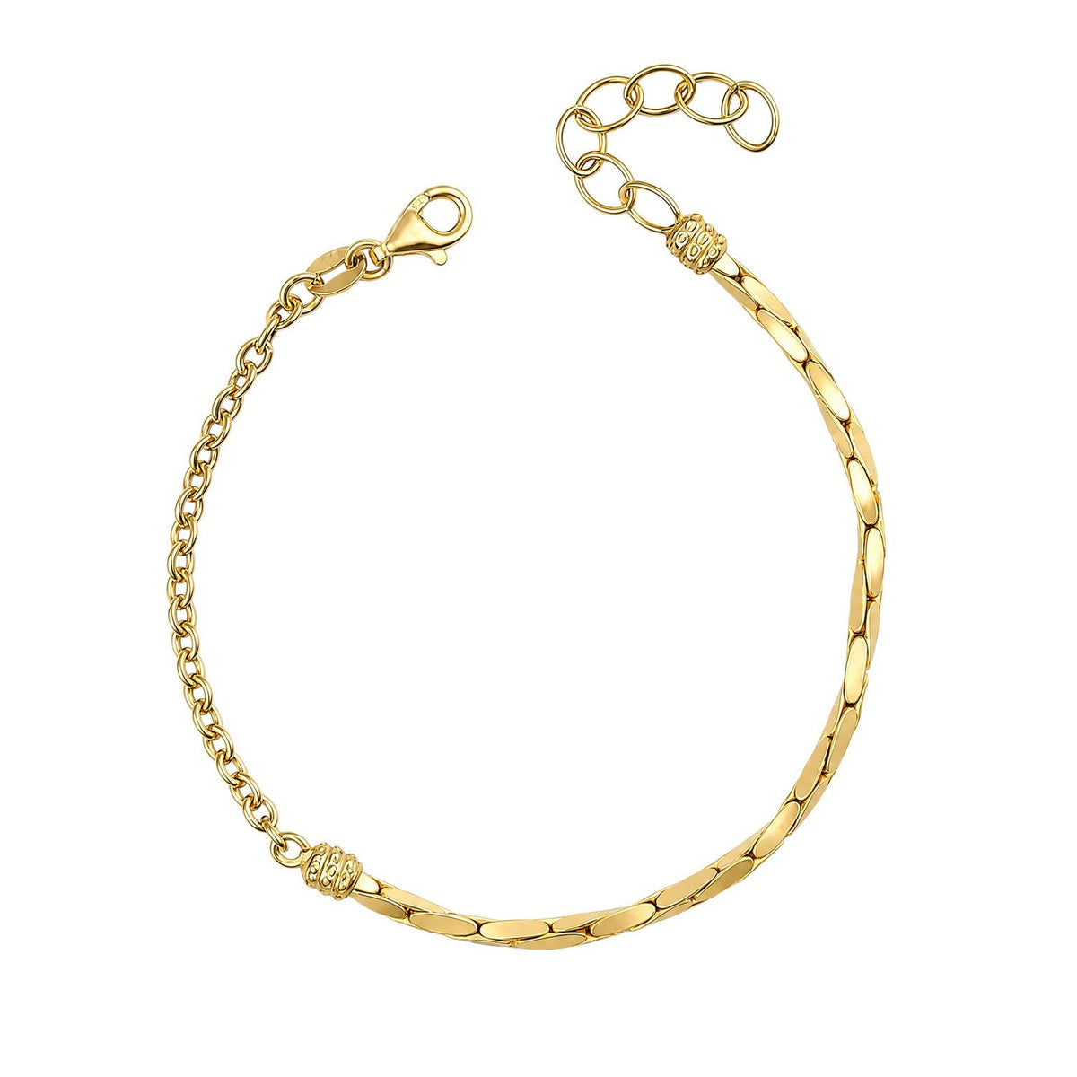 Beginnings Sterling Silver Gold Bracelet B5674