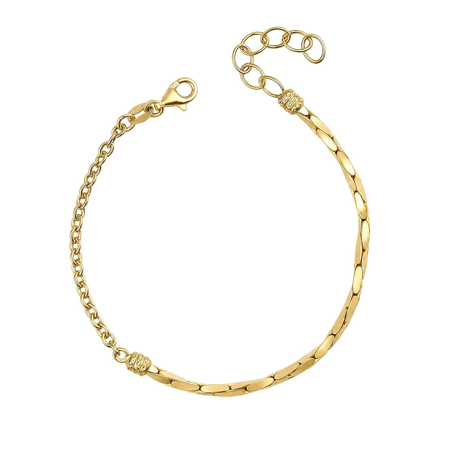 Beginnings Sterling Silver Gold Bracelet B5674