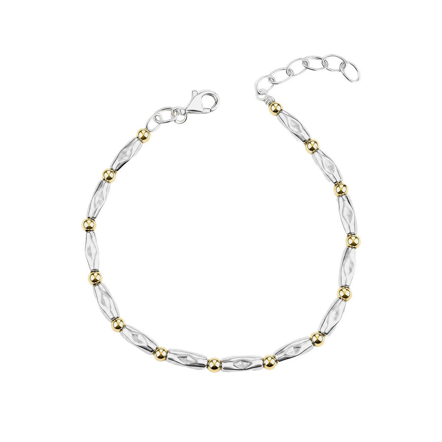Beginnings Sterling Silver Gold Silver Bracelet B5676