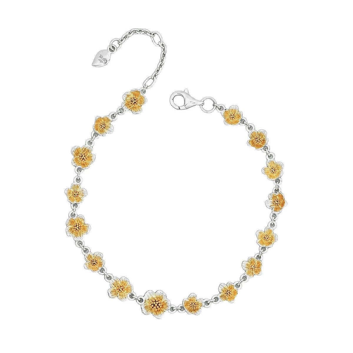 Laura Ashley Mathilde Mural Two Tone Floral Tennis Bracelet B5681