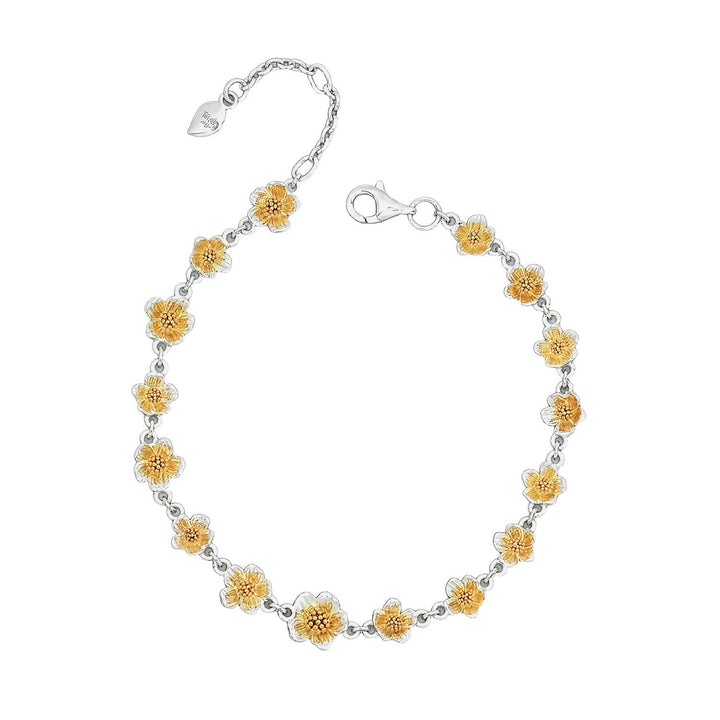 Laura Ashley Mathilde Mural Two Tone Floral Tennis Bracelet B5681