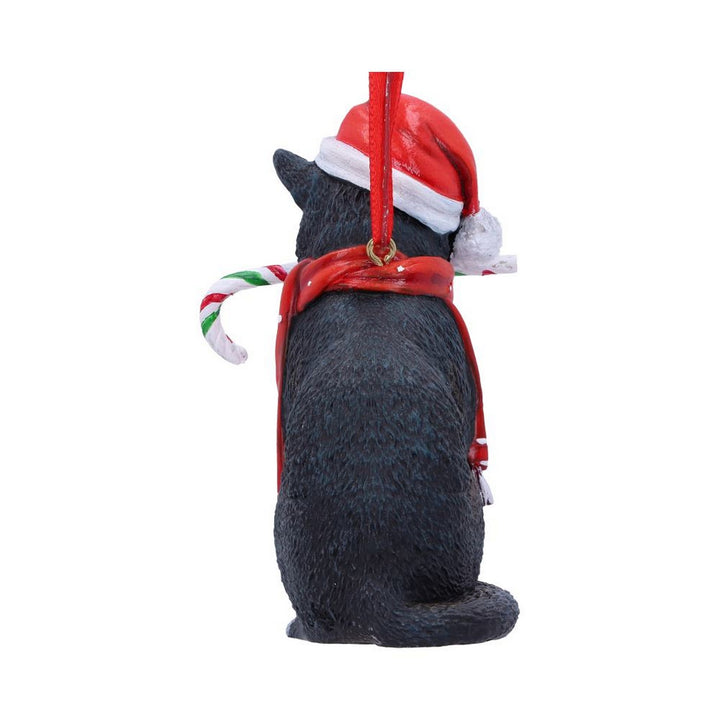 Lisa Parker Candy Cane Cat Hanging Ornament 9cm B5782U1