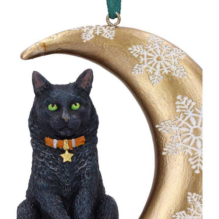 Lisa Parker Moon Cat Hanging Ornament 9cm B5783U1