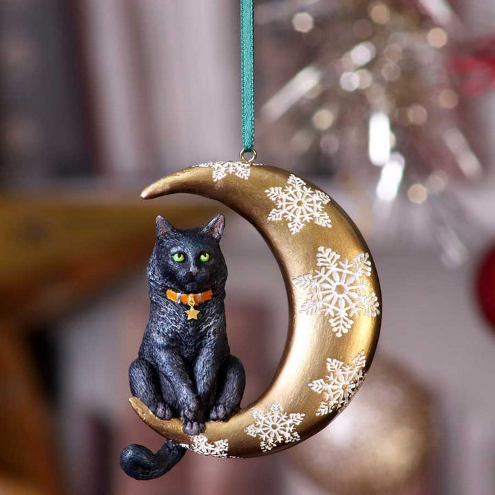 Lisa Parker Moon Cat Hanging Ornament 9cm B5783U1