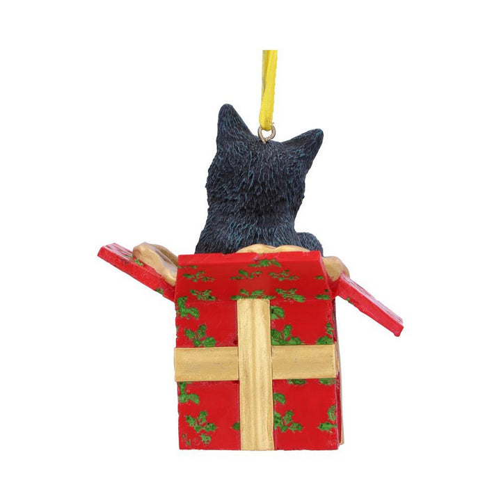 Lisa Parker Present Cat Hanging Ornament 9cm B5784U1