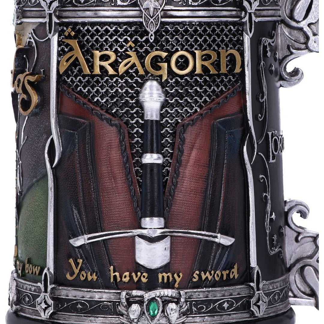 Officially Licensed Lord of the Rings The Fellowship Tankard 15.5cm B5872V2