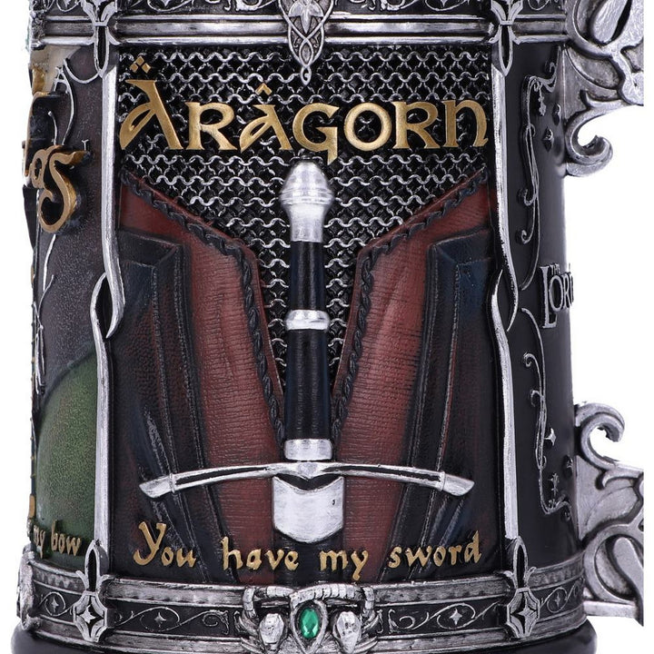 Officially Licensed Lord of the Rings The Fellowship Tankard 15.5cm B5872V2