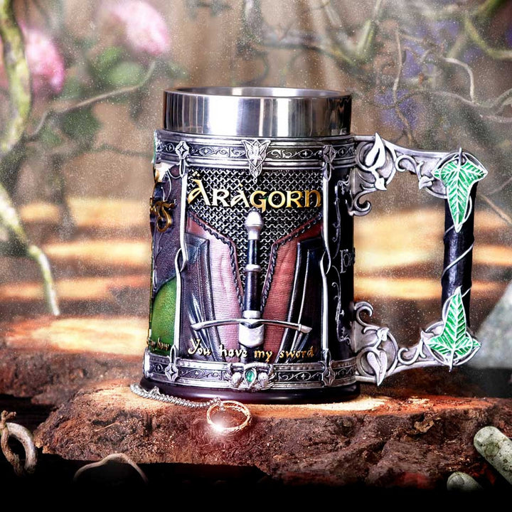 Officially Licensed Lord of the Rings The Fellowship Tankard 15.5cm B5872V2