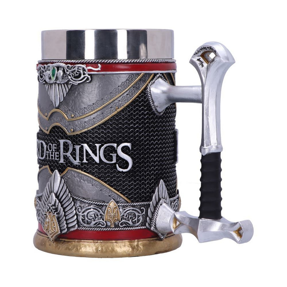 Officially Licensed Lord of the Rings Aragorn Tankard 15.5cm B5873V2