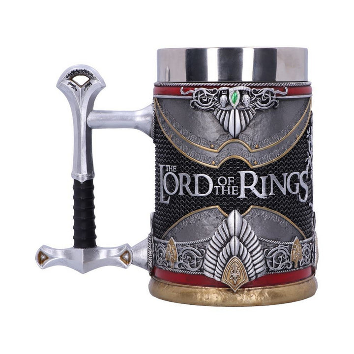 Officially Licensed Lord of the Rings Aragorn Tankard 15.5cm B5873V2