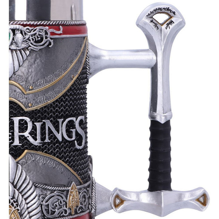 Officially Licensed Lord of the Rings Aragorn Tankard 15.5cm B5873V2
