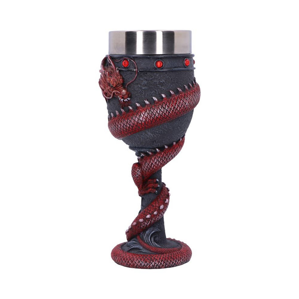 Dragon Coil Goblet Red 20cm B5882V2