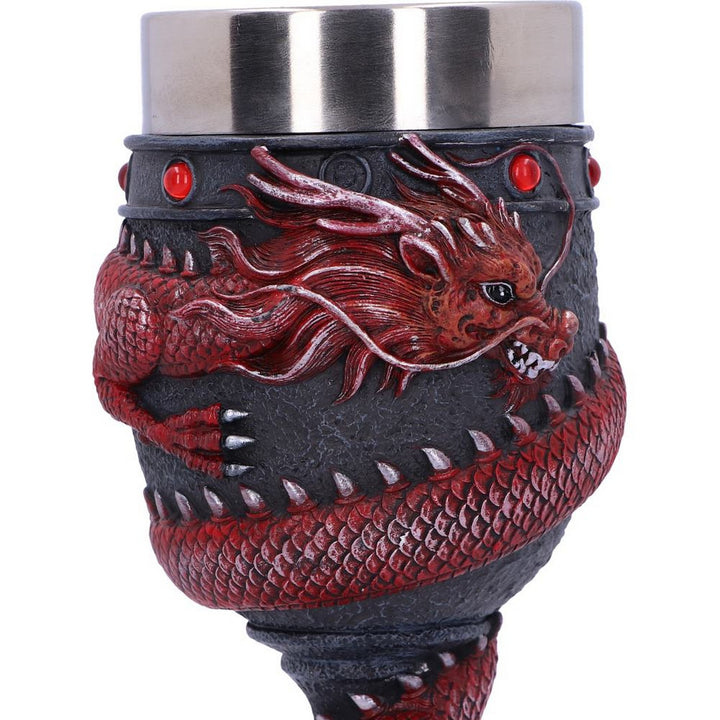 Dragon Coil Goblet Red 20cm B5882V2