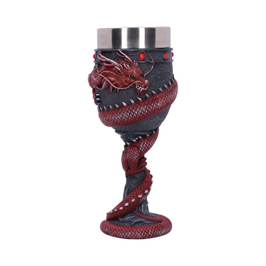 Dragon Coil Goblet Red 20cm B5882V2