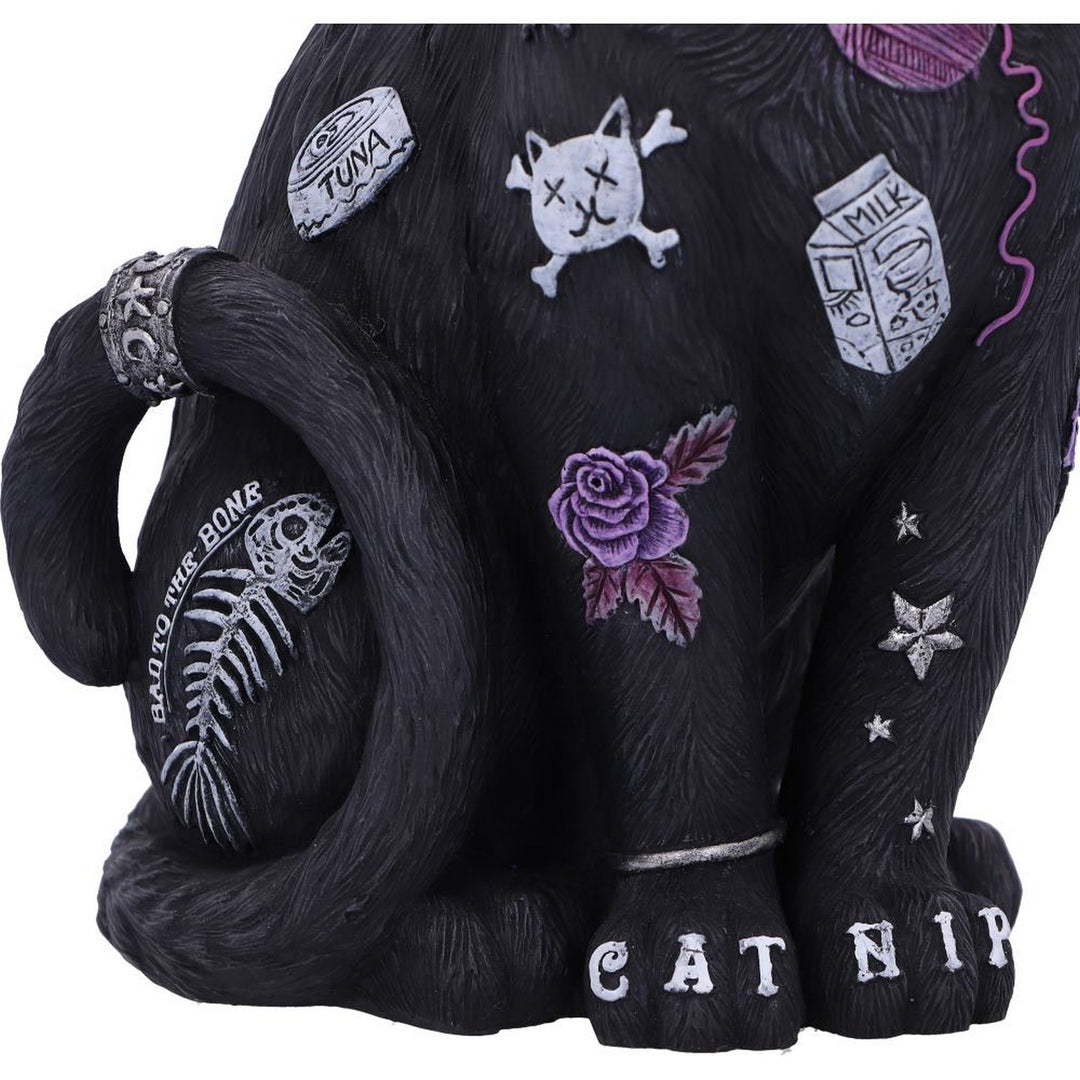 Bad to the Bone Cat Figurine 22cm B5887V2